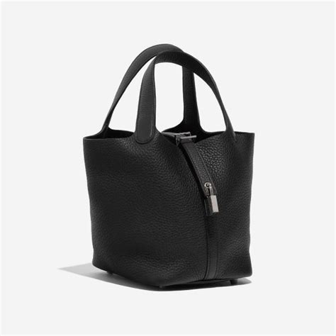 Hermès Picotin 18 Taurillon Clemence Black .